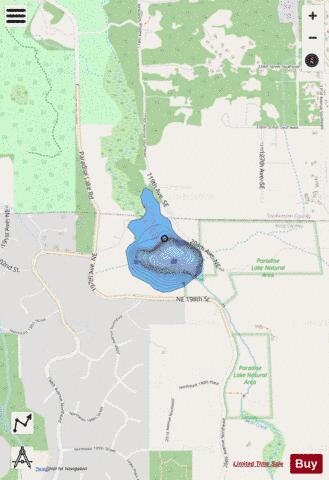 Paradise Lake,  King County depth contour Map - i-Boating App - Streets