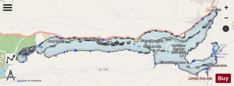 Rimrock Lake depth contour Map - i-Boating App - Streets