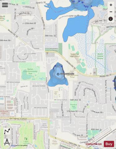 Southwick Lake,  Thurston County depth contour Map - i-Boating App - Streets