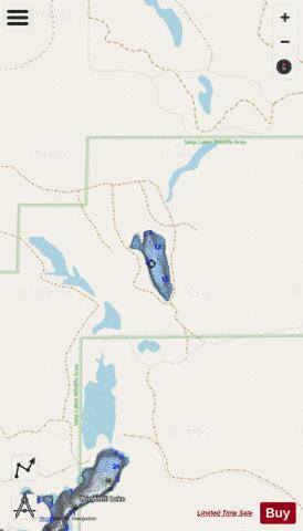 Virgin Lake,  Grant County depth contour Map - i-Boating App - Streets