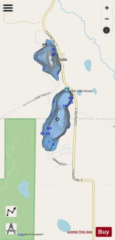 Lake Clair depth contour Map - i-Boating App - Streets