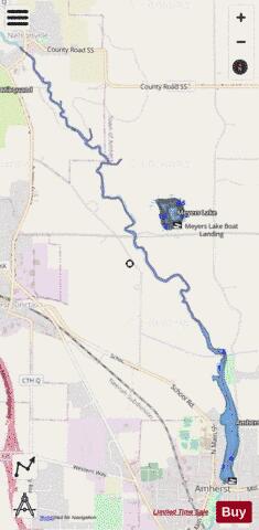 Amherst Millpond depth contour Map - i-Boating App - Streets