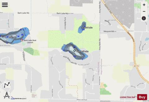 Amy Bell Lake depth contour Map - i-Boating App - Streets