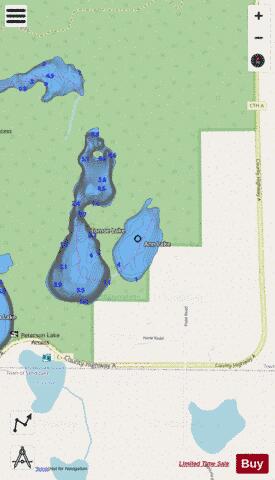 Ann Lake depth contour Map - i-Boating App - Streets