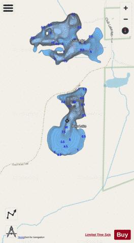 Bass Lake F depth contour Map - i-Boating App - Streets