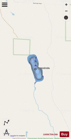 Big Brook Lake depth contour Map - i-Boating App - Streets