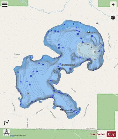 Big Portage Lake depth contour Map - i-Boating App - Streets