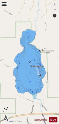 Blockhouse Lake depth contour Map - i-Boating App - Streets