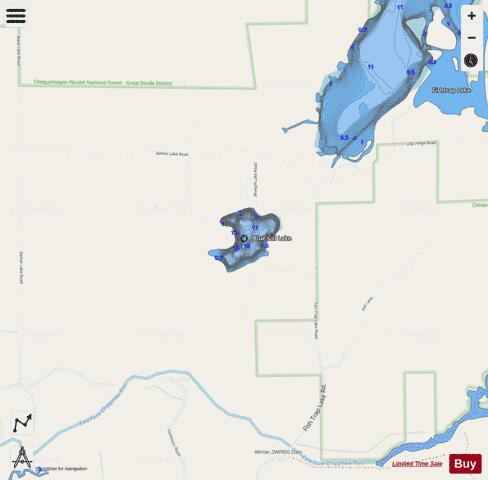Blue Gill Lake depth contour Map - i-Boating App - Streets