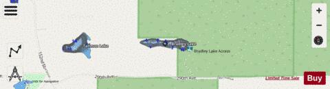 Bradley Lake depth contour Map - i-Boating App - Streets