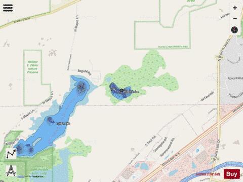 Brock Lake depth contour Map - i-Boating App - Streets