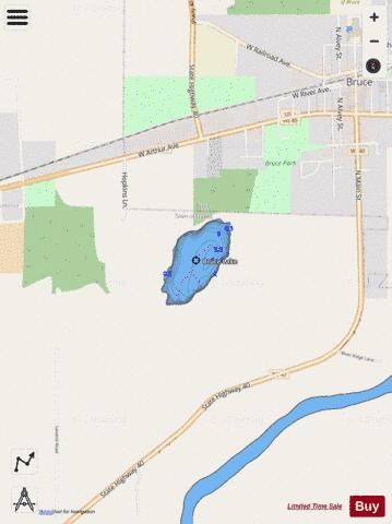Bruce Lake depth contour Map - i-Boating App - Streets