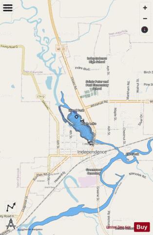 Bugle Lake depth contour Map - i-Boating App - Streets