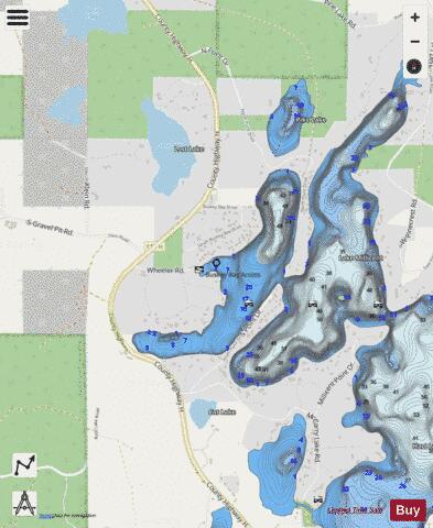 Buskey Bay depth contour Map - i-Boating App - Streets