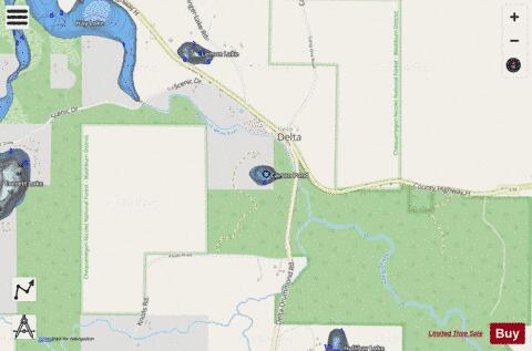 Carson Pond depth contour Map - i-Boating App - Streets