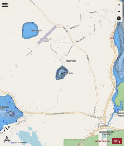 Cedar Lake A depth contour Map - i-Boating App - Streets