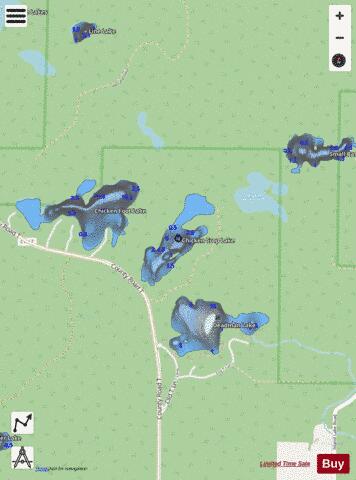 Chicken Crop Lake depth contour Map - i-Boating App - Streets