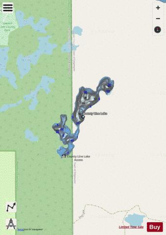 County Line Lake, depth contour Map - i-Boating App - Streets