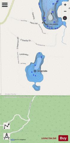 Crotty Lake depth contour Map - i-Boating App - Streets