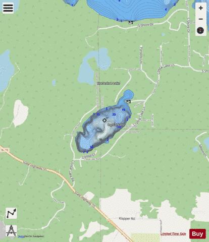 Crystal Lake C depth contour Map - i-Boating App - Streets