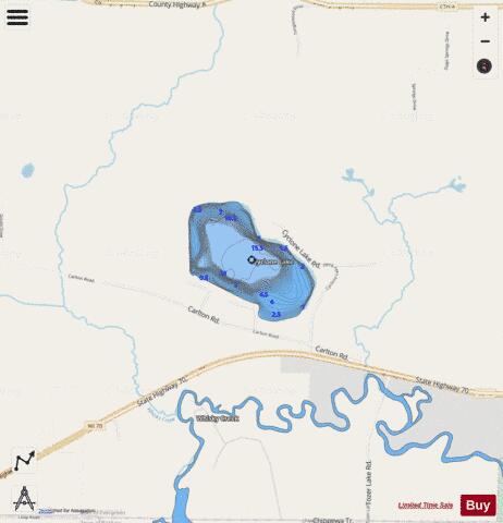 Cyclone Lake depth contour Map - i-Boating App - Streets