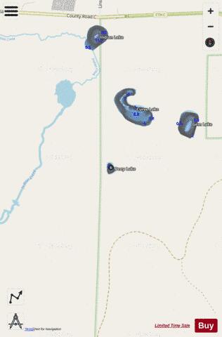 Deep Lake depth contour Map - i-Boating App - Streets
