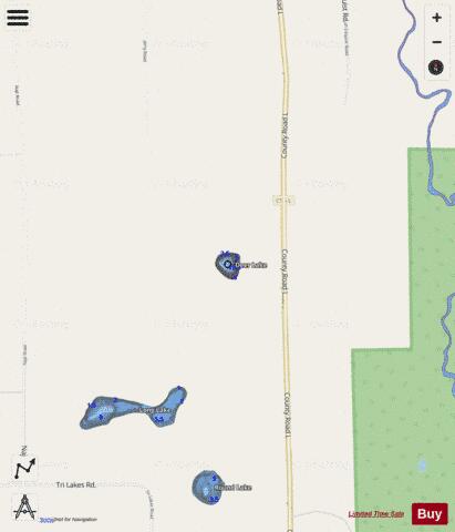 Deer Lake C depth contour Map - i-Boating App - Streets