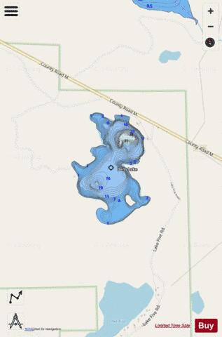Dells Lake depth contour Map - i-Boating App - Streets