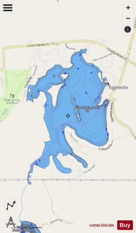 Eagle Spring Lake depth contour Map - i-Boating App - Streets