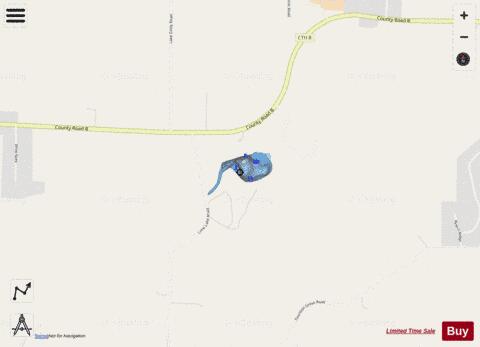 Ebert Lake depth contour Map - i-Boating App - Streets