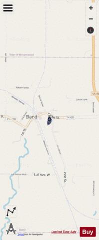Eland Pond depth contour Map - i-Boating App - Streets