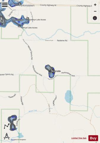 Eska Lake depth contour Map - i-Boating App - Streets