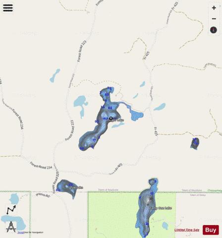 Finger Lake depth contour Map - i-Boating App - Streets