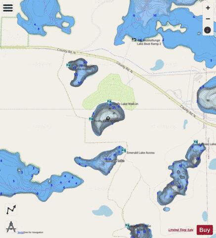 Firefly Lake depth contour Map - i-Boating App - Streets