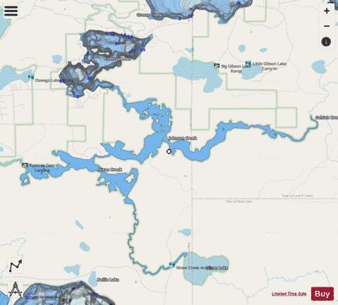 Fishtrap Lake depth contour Map - i-Boating App - Streets