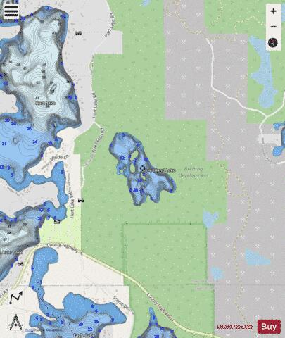Five Island Lake depth contour Map - i-Boating App - Streets