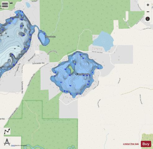 Franklin Lake B depth contour Map - i-Boating App - Streets