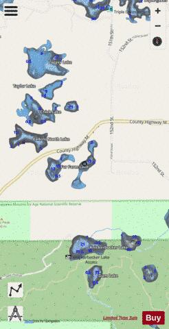 Fur Farm Lake depth contour Map - i-Boating App - Streets