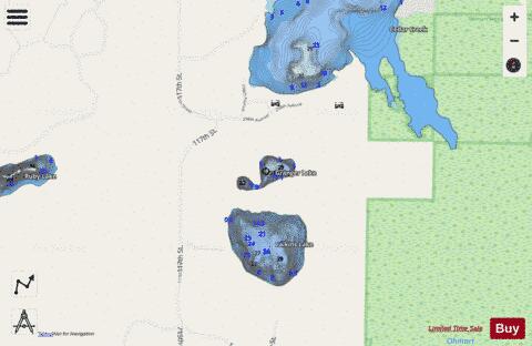 Granger Lake depth contour Map - i-Boating App - Streets