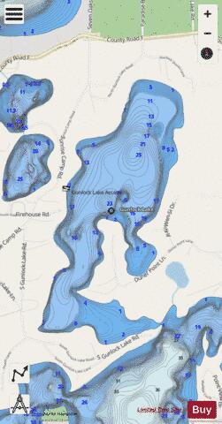 Gunlock Lake depth contour Map - i-Boating App - Streets