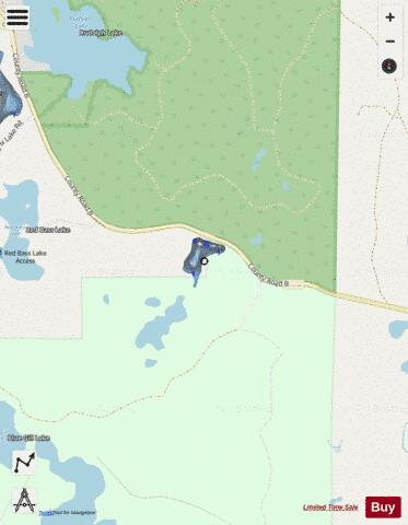 Helmet Lake depth contour Map - i-Boating App - Streets