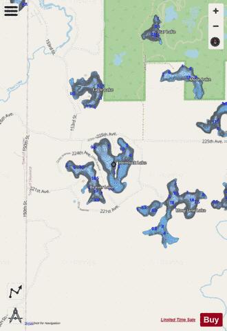 Hemlock Lake A depth contour Map - i-Boating App - Streets