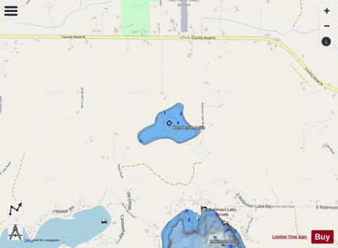 Henderson Lake depth contour Map - i-Boating App - Streets
