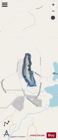 Hiawatha Lake depth contour Map - i-Boating App - Streets