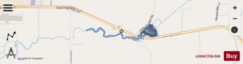 Hilburn Pond depth contour Map - i-Boating App - Streets