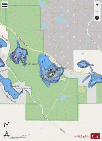 Hildur Lake depth contour Map - i-Boating App - Streets