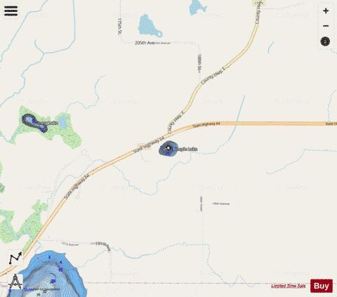 Himple Lake depth contour Map - i-Boating App - Streets