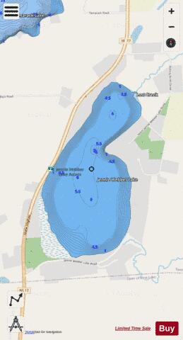 Jennie Webber Lake depth contour Map - i-Boating App - Streets