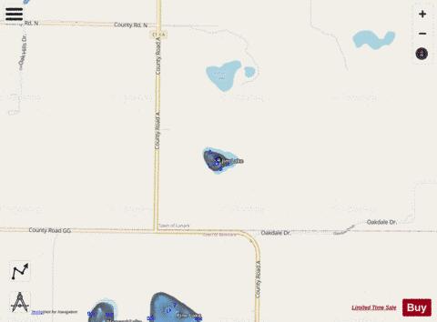 Jim Lake depth contour Map - i-Boating App - Streets