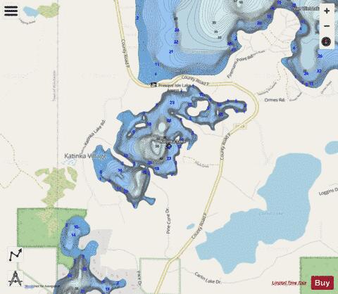 Katinka Lake depth contour Map - i-Boating App - Streets